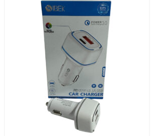 Adaptador auto wibek tc y usb 3.1 amp