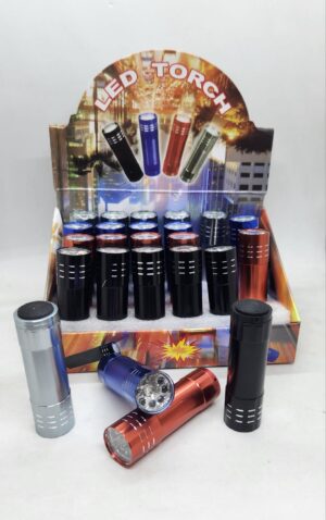 LINTERNA 9 LED COLORES SURTIDO (NO INCLUYE PILAS)
